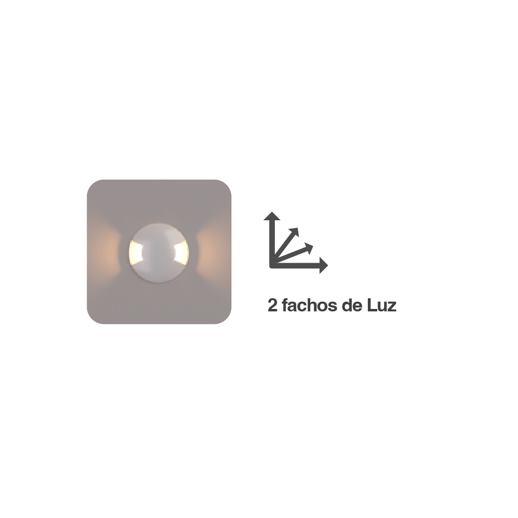 BALIZADOR 2 FACHOS - MARROM CORTEN