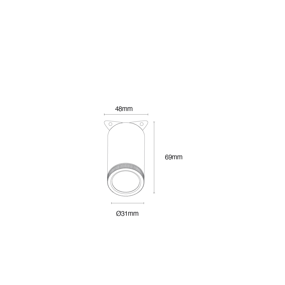 SMALL SOBREPOR ANGLE EXT - 5W - PRETO